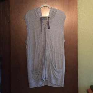 Grey sleeveless drawstring sweater - Athleta - L